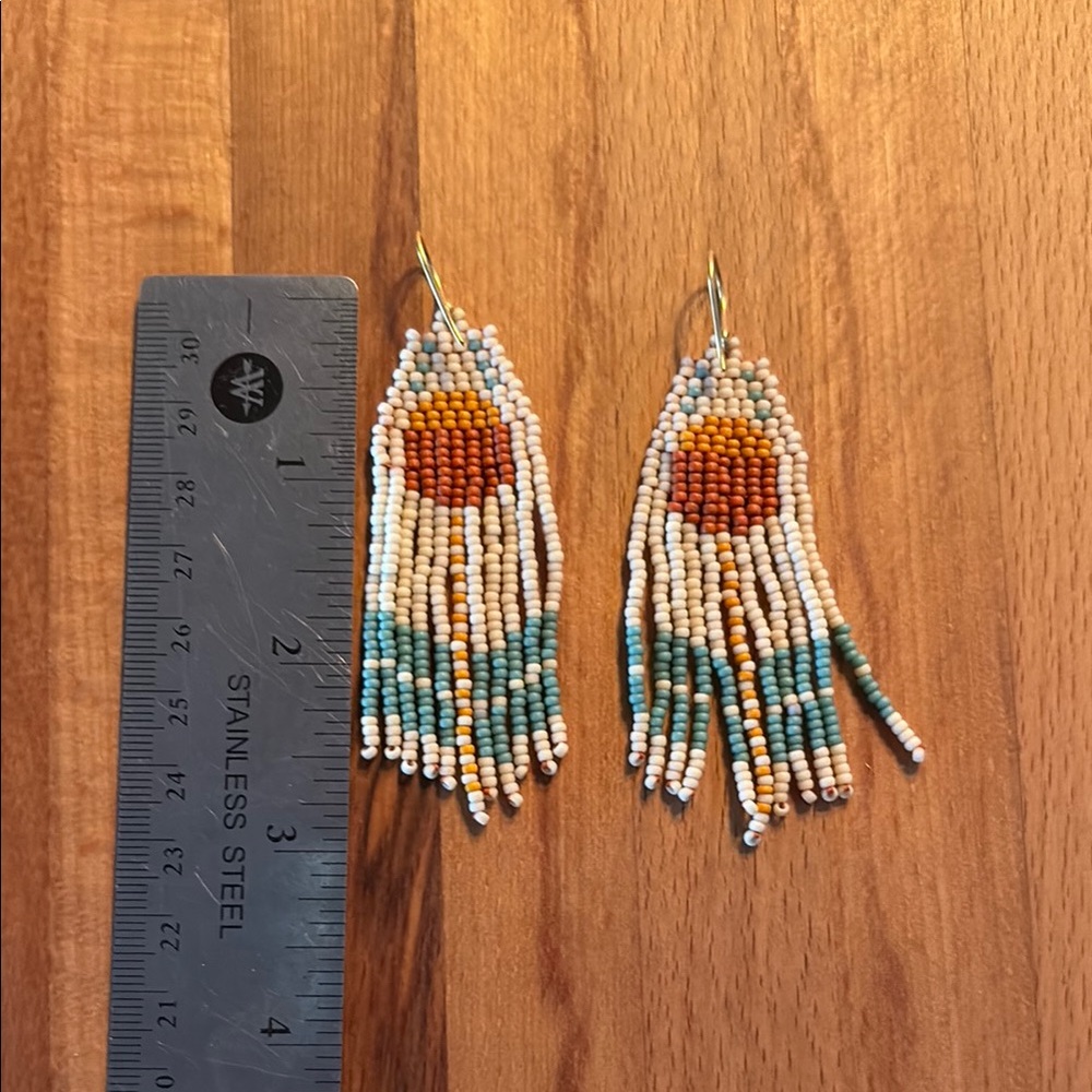 Handcrafted Beaded Earrings - Multicolor